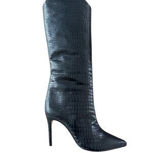 SCHUTZ Glossy Black Heeled Boots